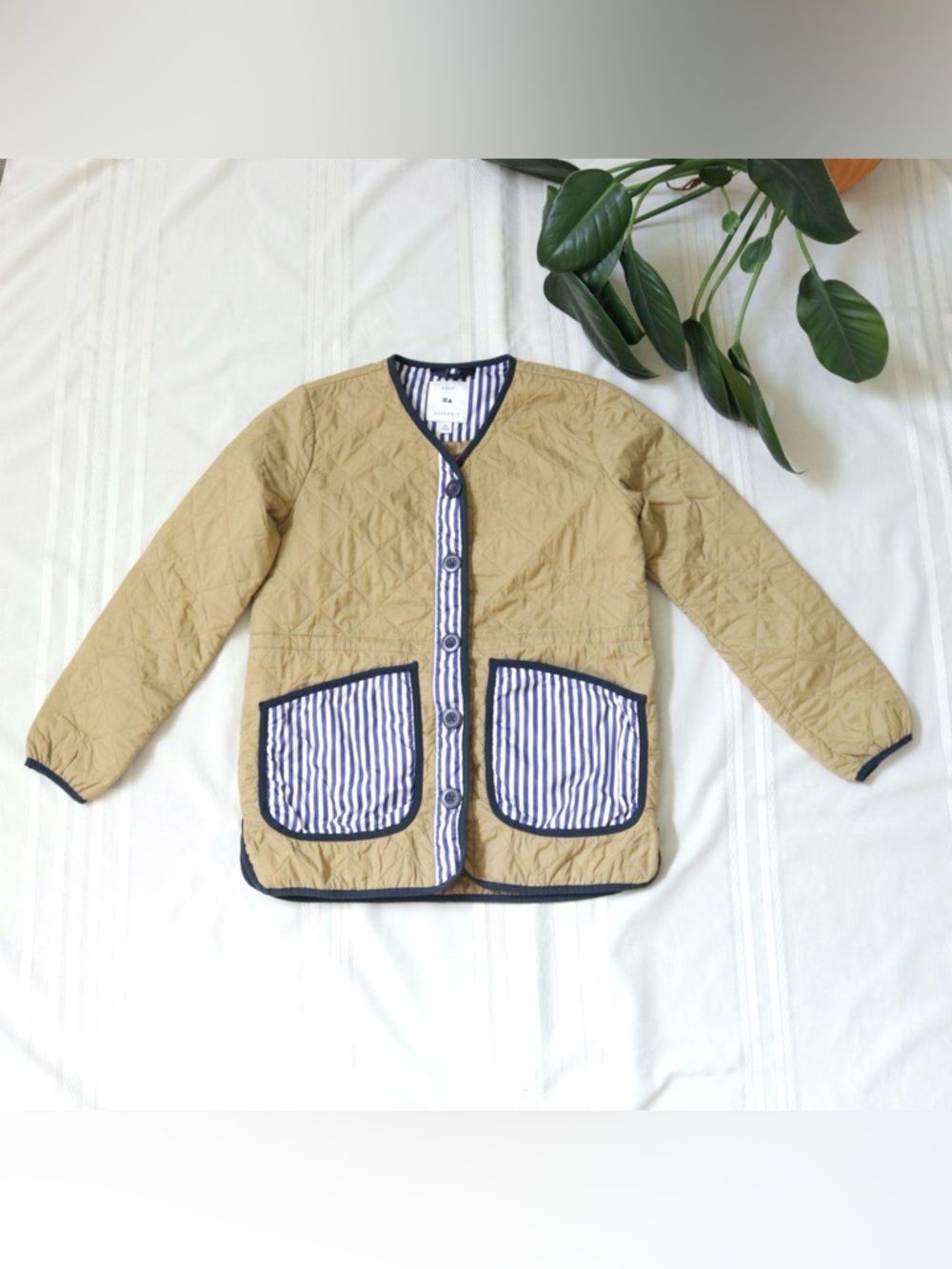 Free Assembly Women's Quilted Cinched Waist Liner Jacket